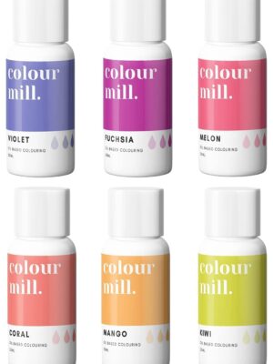 Colour Mill Oil-Based Food Coloring, 20 Milliliters Each of 6 Colors:
