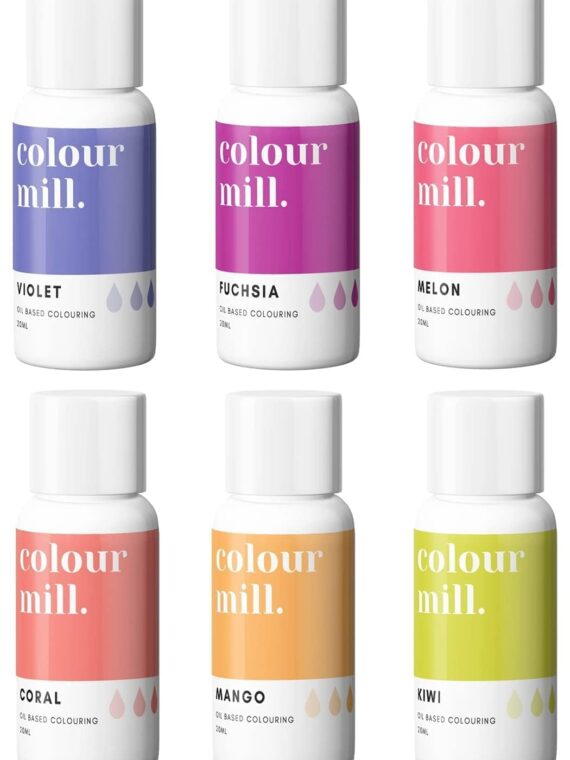 Colour Mill Oil-Based Food Coloring, 20 Milliliters Each of 6 Colors: