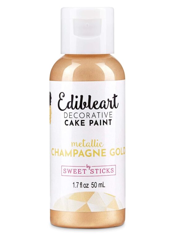 EDIBLE ART DECORATIVE PAINT METALLIC CHAMPANGE GOLD 1.7oz